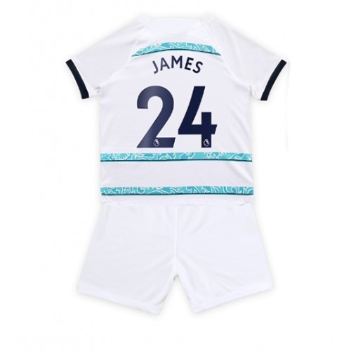 Fotbalové Dres Chelsea Reece James #24 Dětské Venkovní 2022-23 Krátký Rukáv (+ trenýrky)